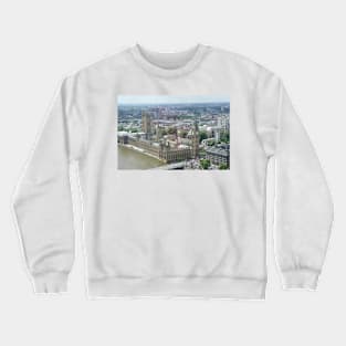 Palace of Westminster London Eye view Crewneck Sweatshirt